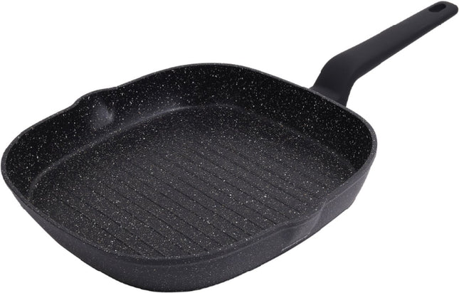 Klausberg - Zwart Marmeren koeken grill pan - 28 cm - zwart