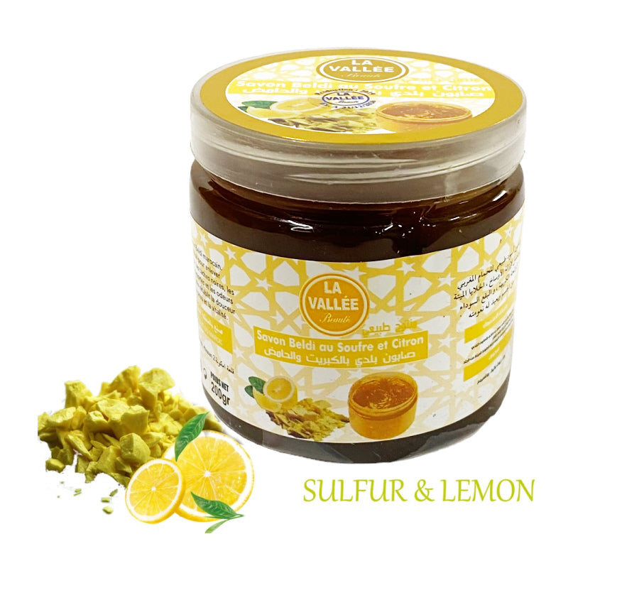 Moroccan Black Soap with lemon
