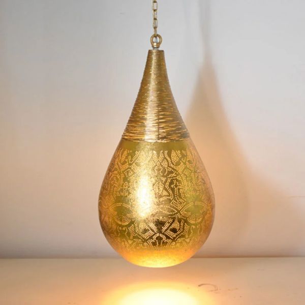 ramp micro haspel Oosterse filigrain design hanglamp druppel & draad Vintage goud