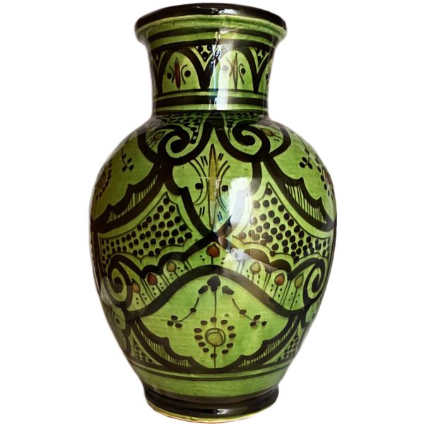 Gezag beginsel Oceaan Marokkaans aardewerk vaas groen
