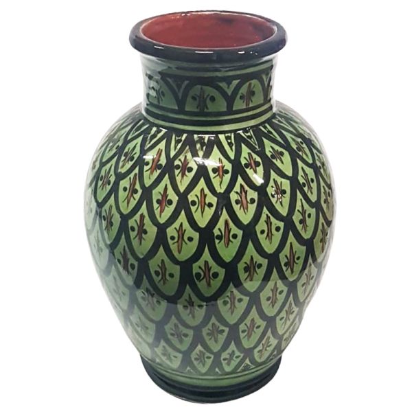 bagageruimte rijk onregelmatig Marokkaans aardewerk vaas donker groen