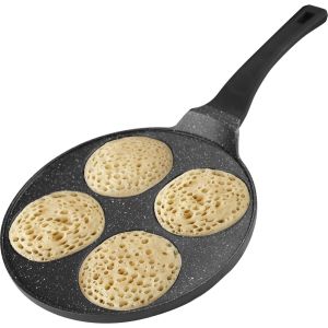 Crêpemaker - Pancake - Pannenkoeken - Flensjespan - 4 Kop Marmeren Anti Aanbaklaag 