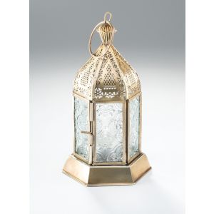 Antiek koperen mini-lantaarn in Marokkaanse stijl