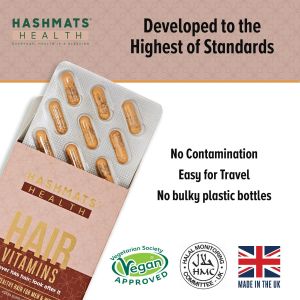 Halal Certified - Hair, Skin & Nail Vitamins - by HASHMATS®