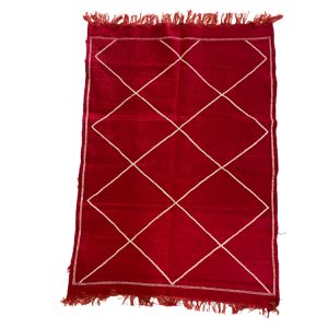 Marokkaanse kelim vloerkleed rood 150 x 95 cm