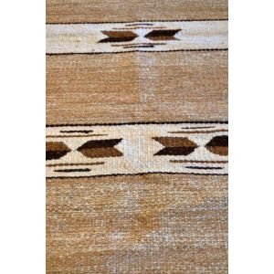 Handgeweven kelim vloerkleed / tapijt - 100% wol - 70x140cm - Naturel
