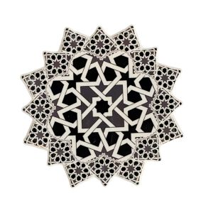 Marokkaanse geometrische Mozaïek onderzetter