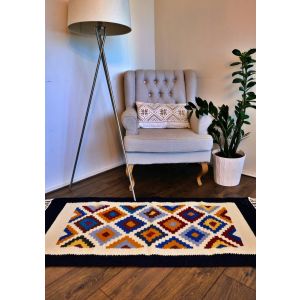 Handgeweven  kelim vloerkleed / tapijt - 100% Egyptische wol Kelim - 70x150cm - Senon