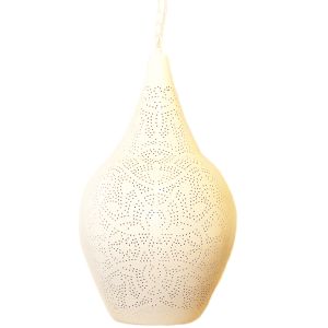 Oriëntaalse hanglamp filigrain stijl - vaas - wit/goud