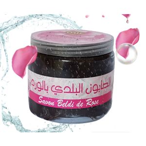Marokkaanse zwarte zeep met rozenolie