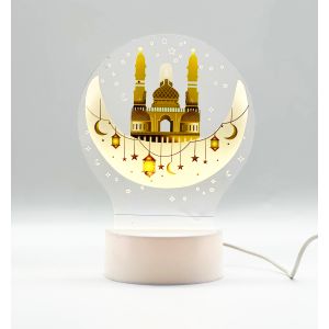 3D Lamp Mubarak Ramadan-ledlamp, Eid decoraties