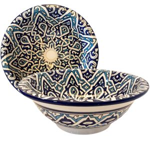 Marokkaanse keramische wastafel waskom Ø 34 cm rond 